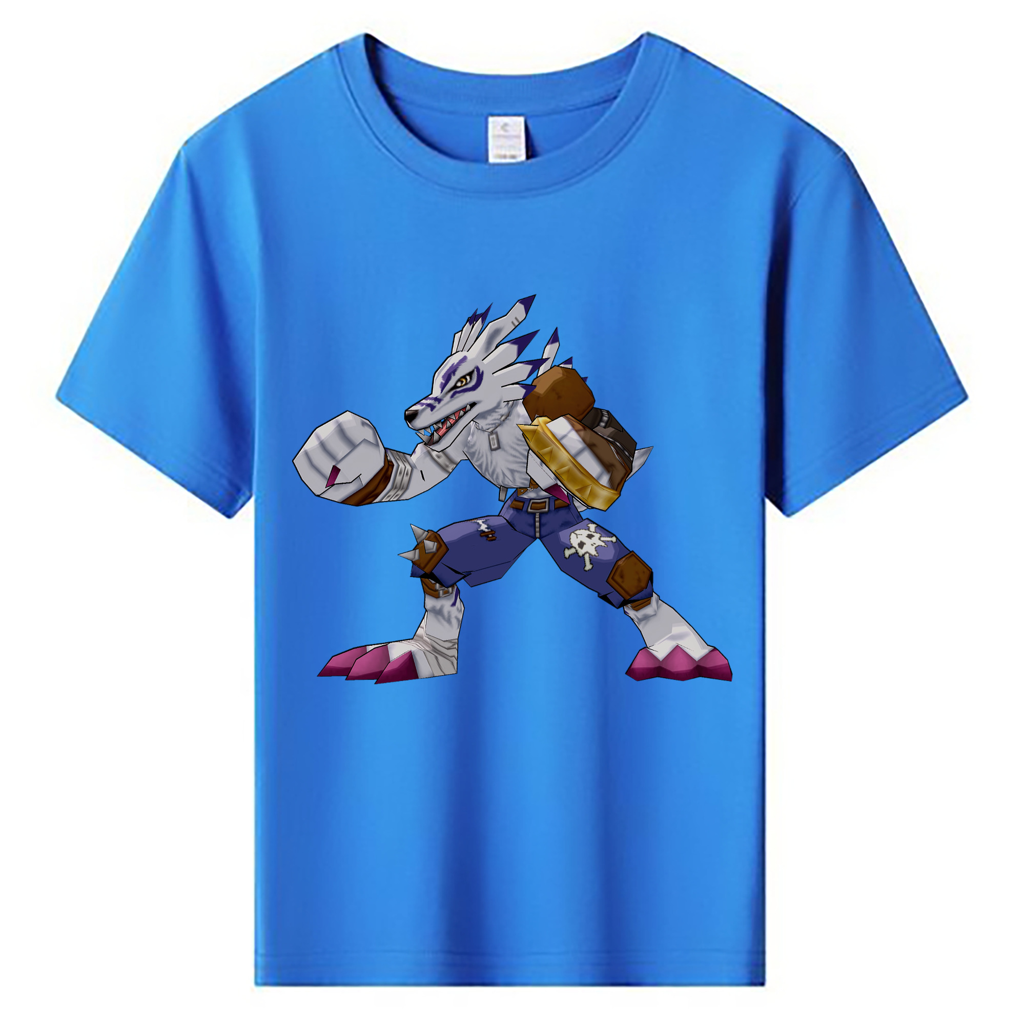 （画像用） Digimon デジタルモンスター/デジモン 綿100％キッズTシャツ（フロントプリント）